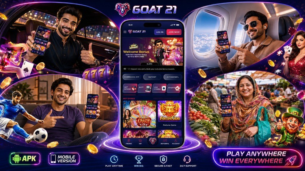 Goat21 APK — play anywhere win everywhere on Android Pakistan