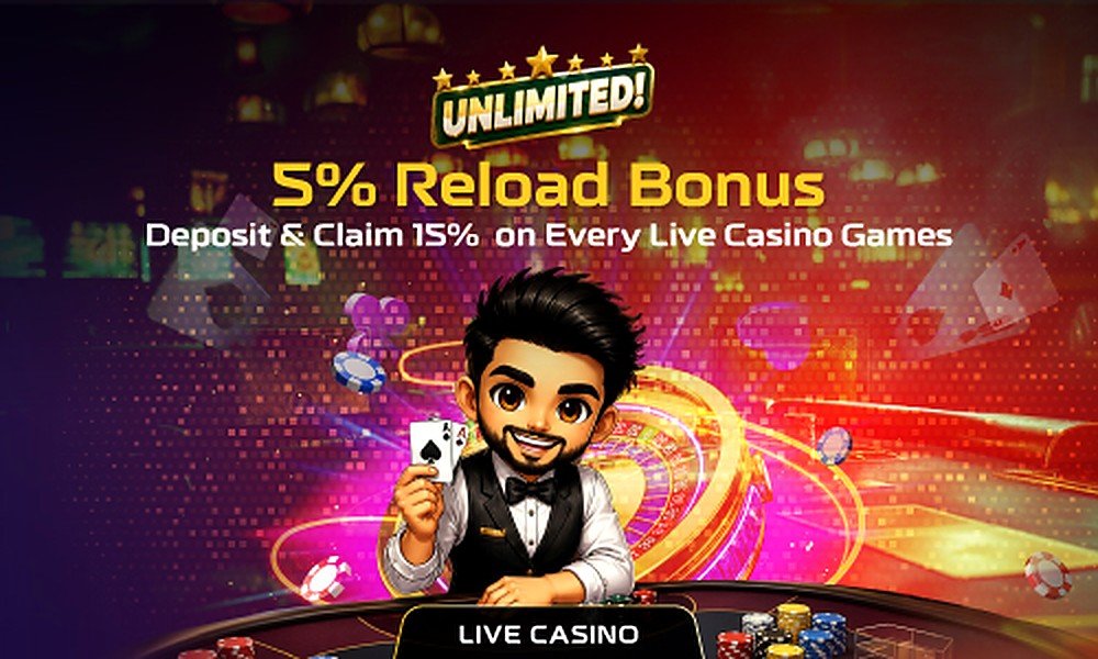 Goat21 unlimited 5% reload bonus on live casino