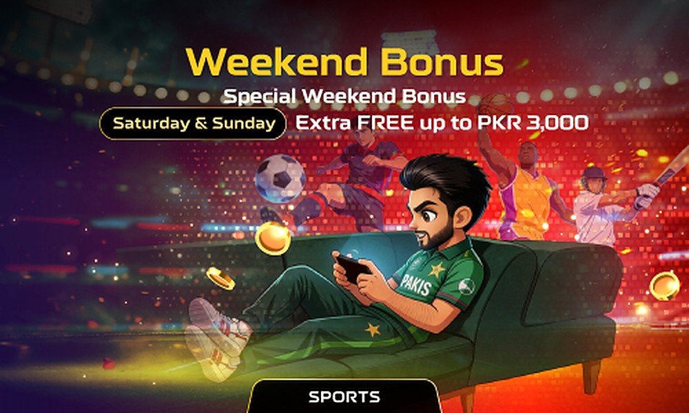 Goat21 weekend sports bonus Saturday Sunday free up to PKR 3000